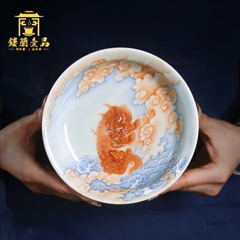 | šalica цзиндэчжэнь keramičke ukrasne ručno oslikana u potpunosti sjednite na jelo, da se dive pladanj s čajem, predmeta interijera